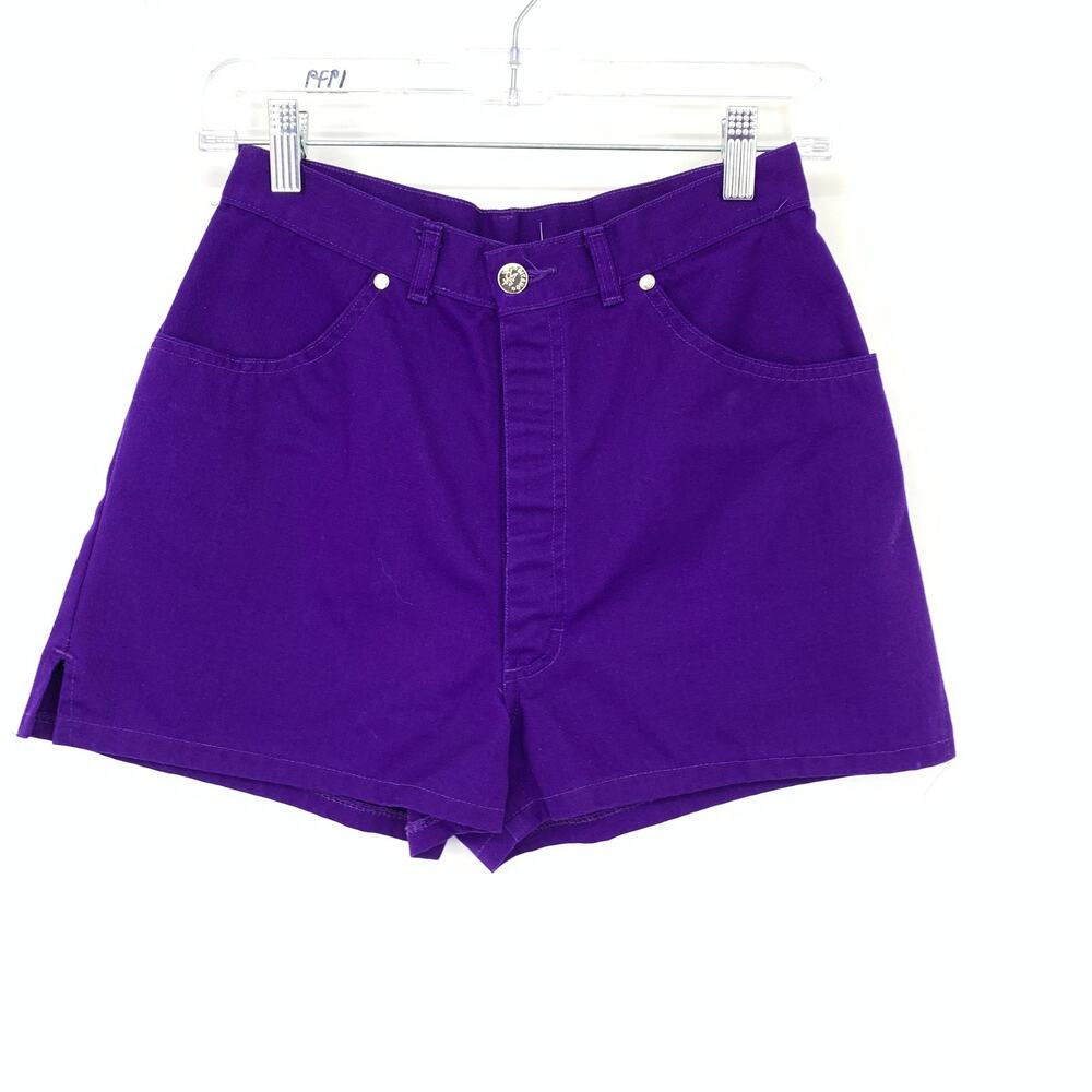 Vintage 90s Gitano High Waisted Chino Shorts Womens Sz 26" Purple